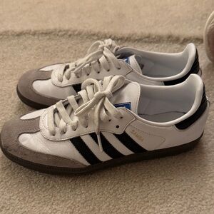 Adidas Samba White, Black, and Gray Sneakers